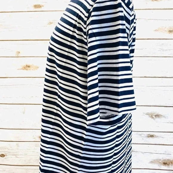 FABER Men Short Sleeve Collared Blue/White Striped Polo Style Shirt Sz Large 36 - Picture 9 of 12